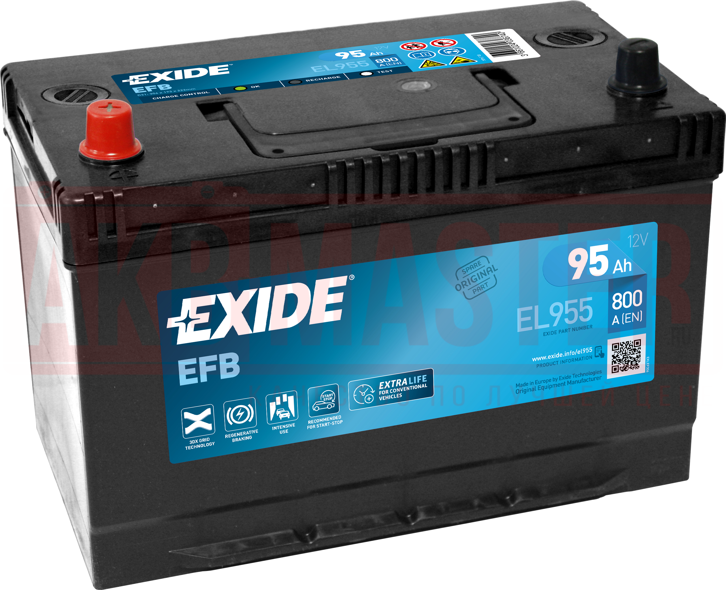 Аккумуляторы efb start stop. Аккумулятор Exide EFB 100. El954 Exide. Аккумулятор Exide арт. El752. Аккумулятор Exide start-stop EFB el652.