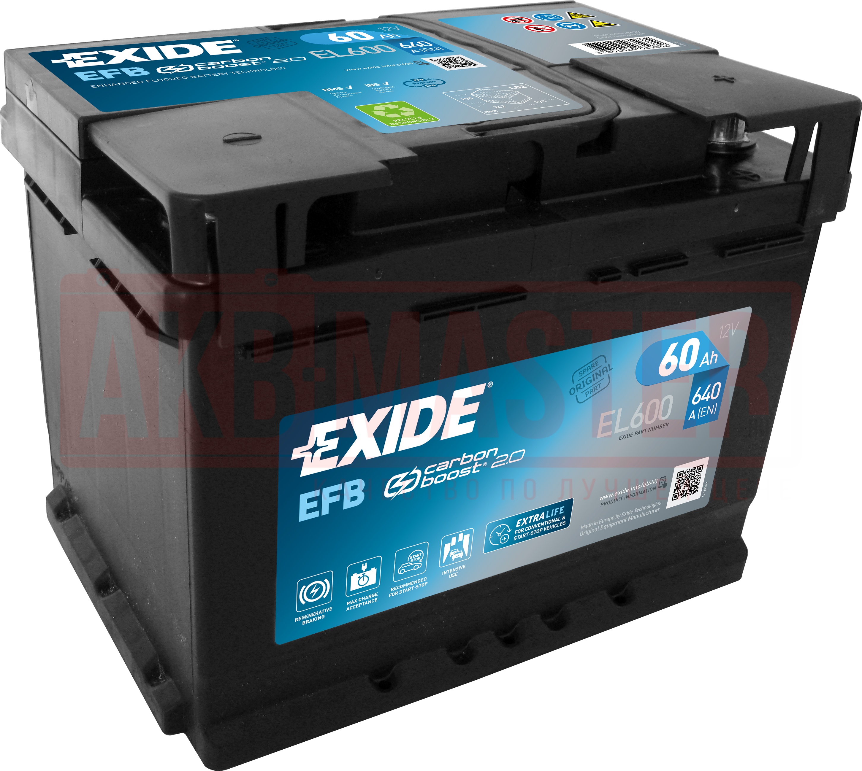 Аккумулятор автомобильный 60 ач отзывы. Аккумулятор Exide start-stop EFB el600. Аккумулятор Exide EFB 60ah.